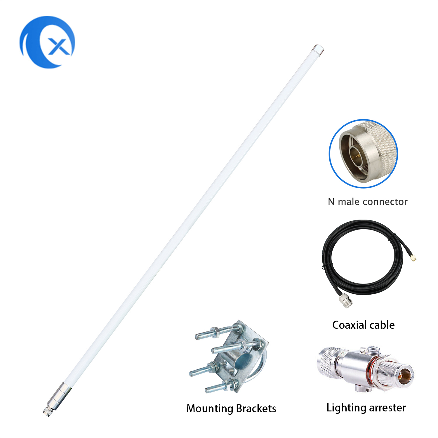 TX Electronics TX-HG058 LoRa Fiberglass Antenna | 868MHz Frequency | 8dBi High Gain Outdoor heliminer External Antenna