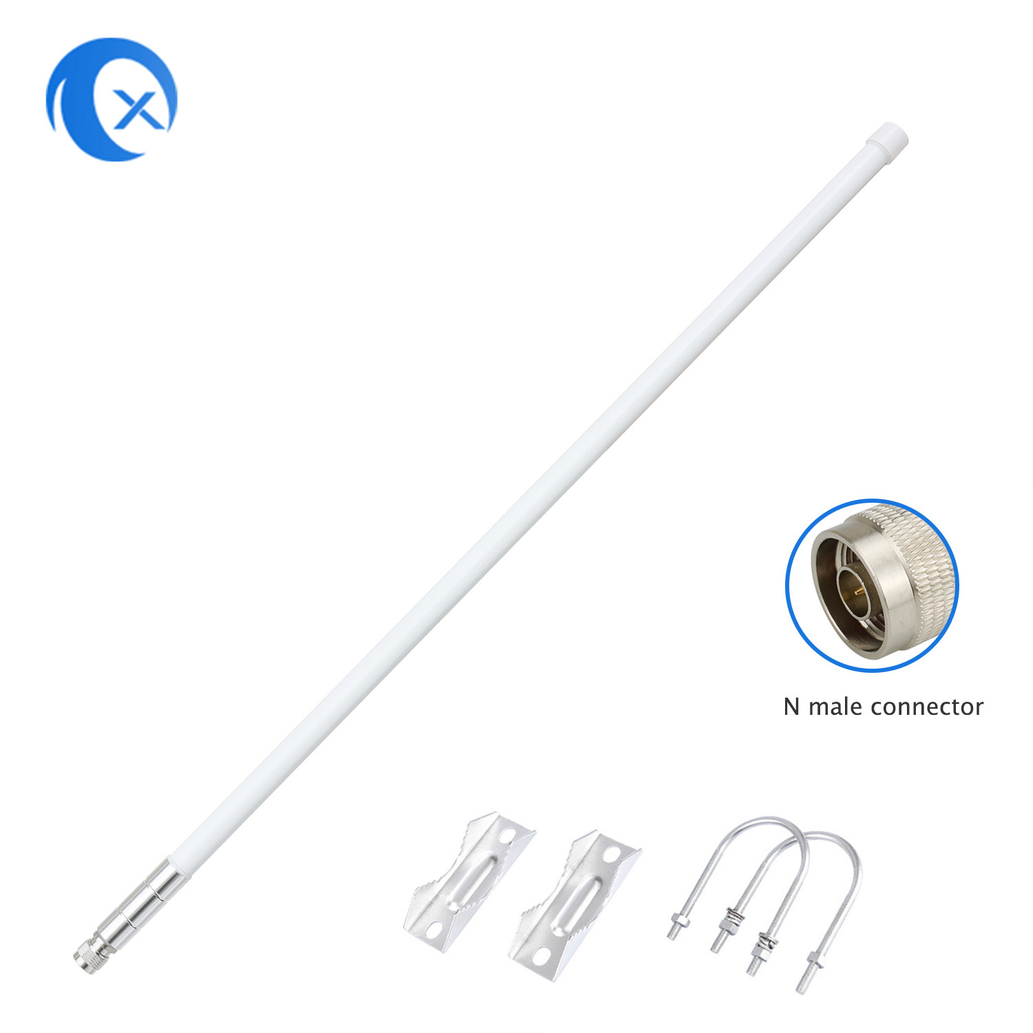 TX Electronics TX-HG048 LoRa Fiberglass Antenna | 868MHz 915MHz Frequency | 5.8dBi Outdoor Fiberglass Antenna for heum Hotspot Network